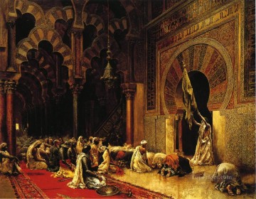 コルドバのモスクの内部 アラビアン エドウィン・ロード・ウィーク Oil Paintings